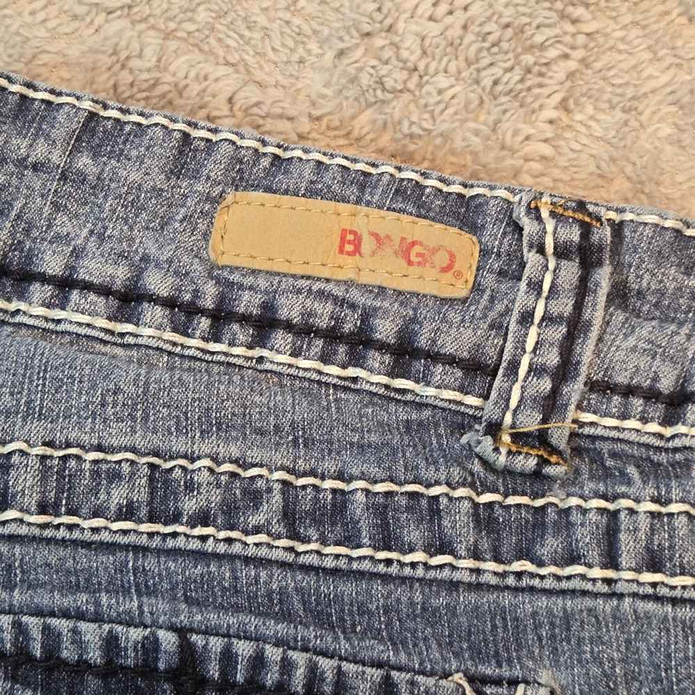 Bongo Jeans Womens 11W Embroidered Flap Pockets Y2K Retro Cute Flashback - Picture 10 of 10